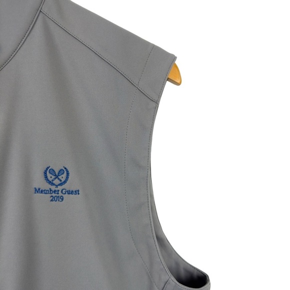 JOHNNIE-O Firestone Zip Vest Jacket in Steel Performance Gray Size Medium Golf - Picture 3 of 13